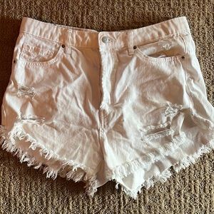 2 FOR $10! White denim highest rise shorts